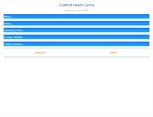 Tablet Screenshot of colefordhealthcentre.nhs.uk